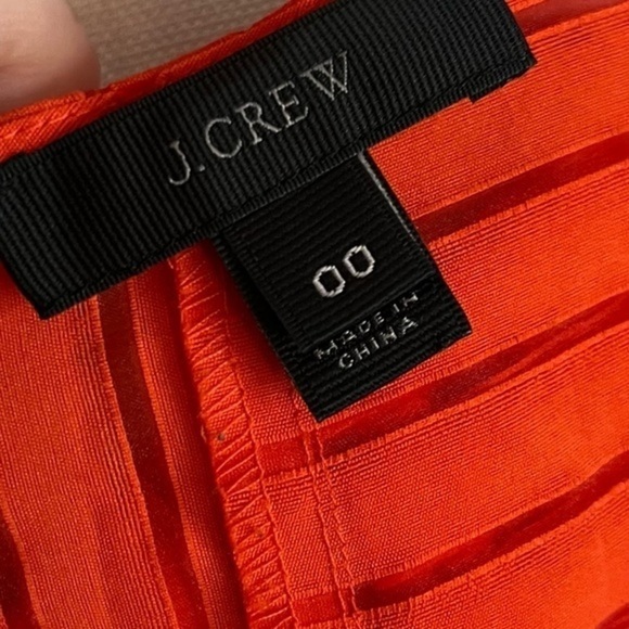 J. Crew • Red Orange Shadow Stripe Blouse - Picture 5 of 5